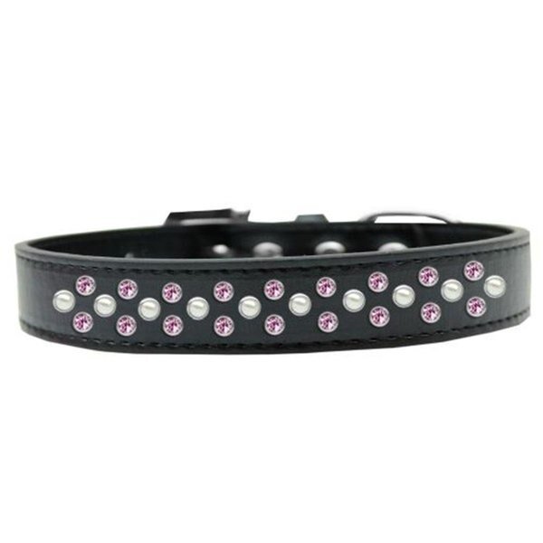 Sprinkles Pearl & Light Pink Crystals Dog CollarBlack Size 14, Unconditional Love, Mfr#: UN847404